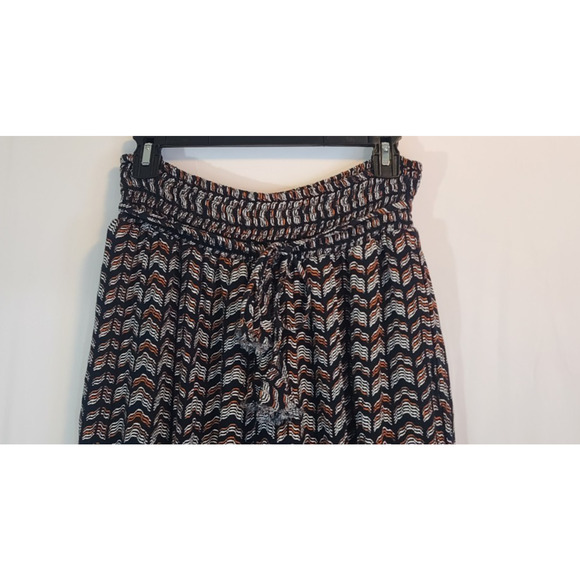 Anthropologie Navy Blue Chevron Aniya Balloon Joggers Medium - Picture 4 of 7